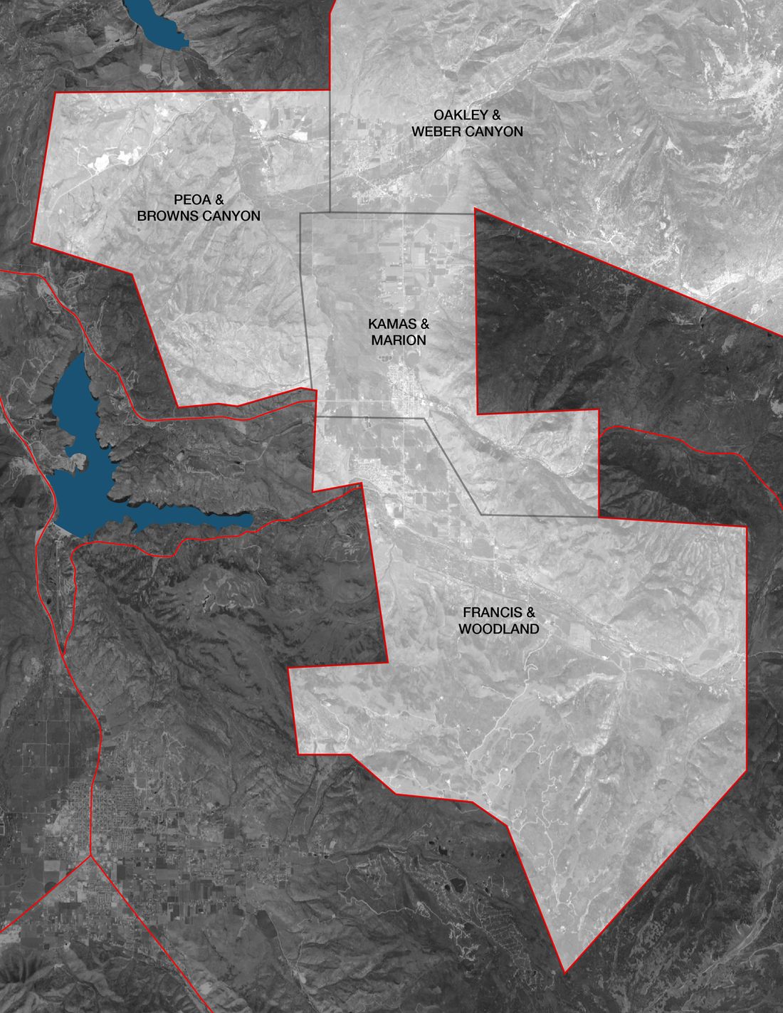 Map of Kamas Valley areas