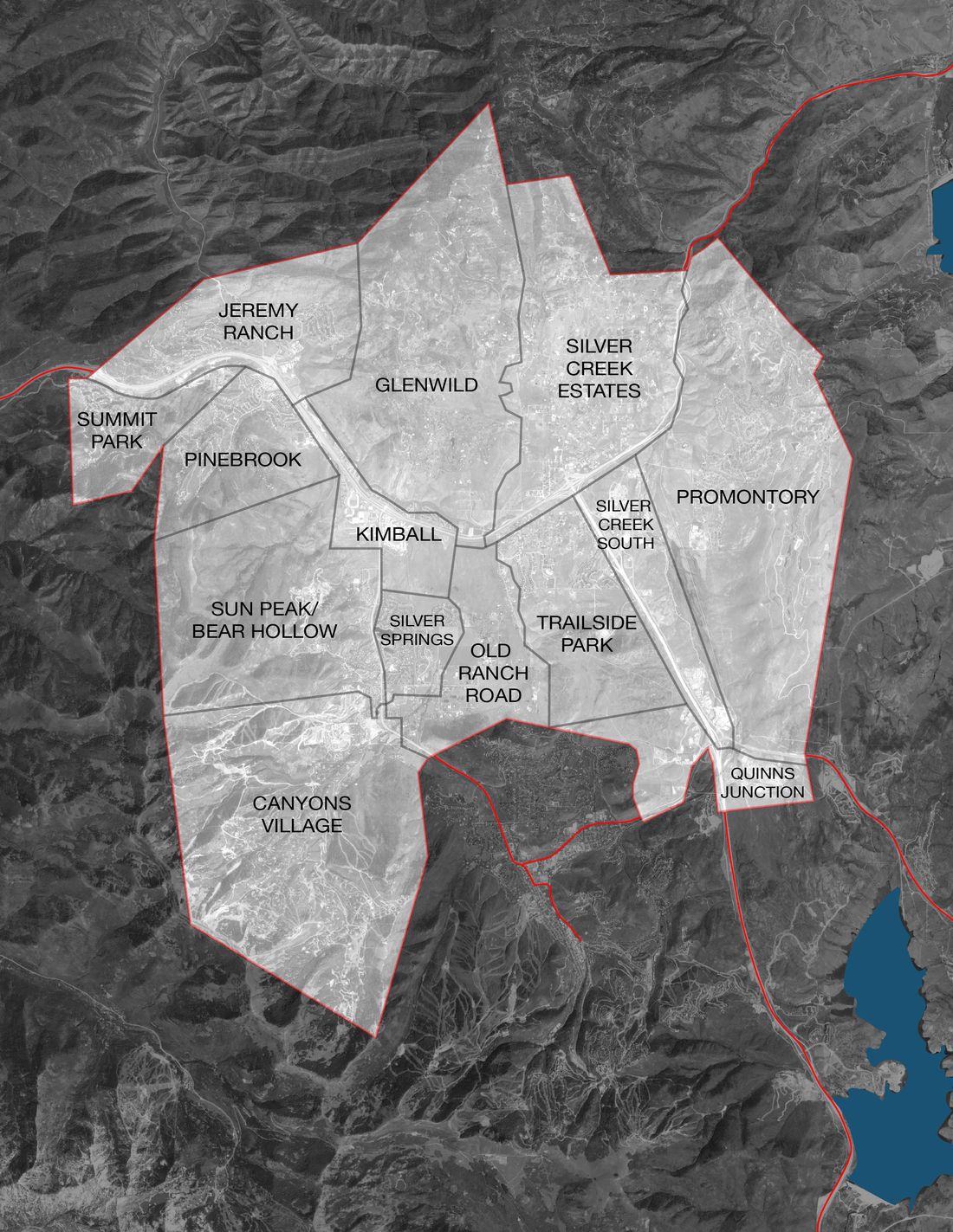 Map of Snyderville Basin neighborhoods